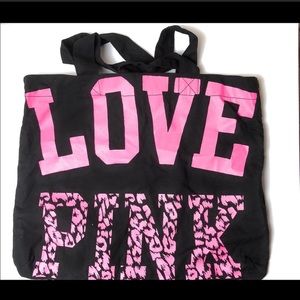 Victoria Secret Tote Bag Black and Pink